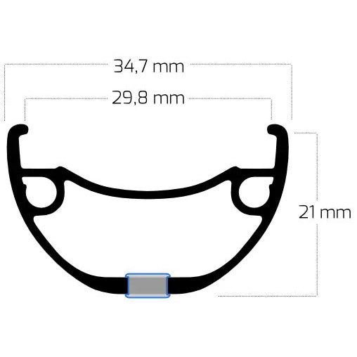 Bobike ryde jante rival 30 28 622 32g 14g disque alu noir