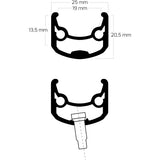 Bobike ryde jante andra 30 28 622 32g 14g disque aluminium noir