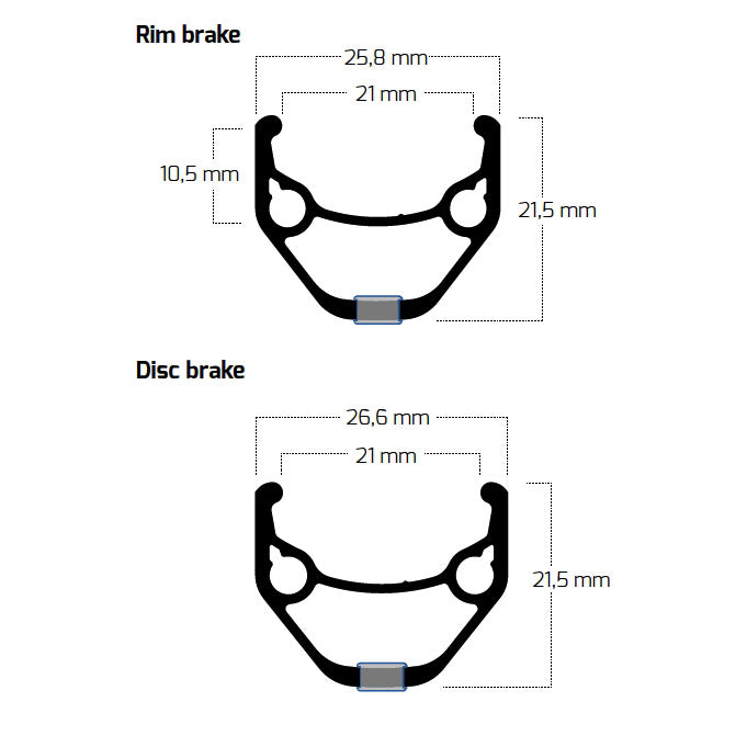 Bobike ryde jante zac 421 28 622 36g 14g cnc alu noir