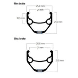 Bobike ryde jante zac 421 28 622 36g 14g cnc alu noir