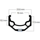 Bobike ryde jante zac 19 28 622 36g 14g cnc alu argent