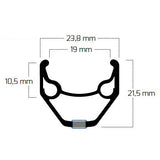 Bobike ryde jante zac 2000 26 559 36g 14g cnc alu argent