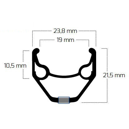 Bobike ryde jante zac 2000 26 559 36g 14g cnc alu argent