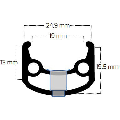 Ryde jante spoutnik 28 622 36g 14g cnc noir