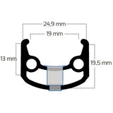 Ryde jante spoutnik 28 622 36g 14g cnc noir