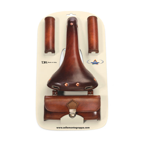 Selle Monte Grappa Monte Grappa Set Charleston Sporting en cuir 3 pièces D-Bruin