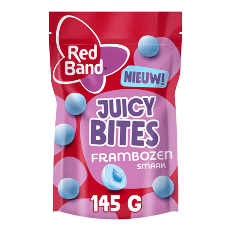 Bouchées juteuses à bande rouge saveur framboise (8x 145gr)