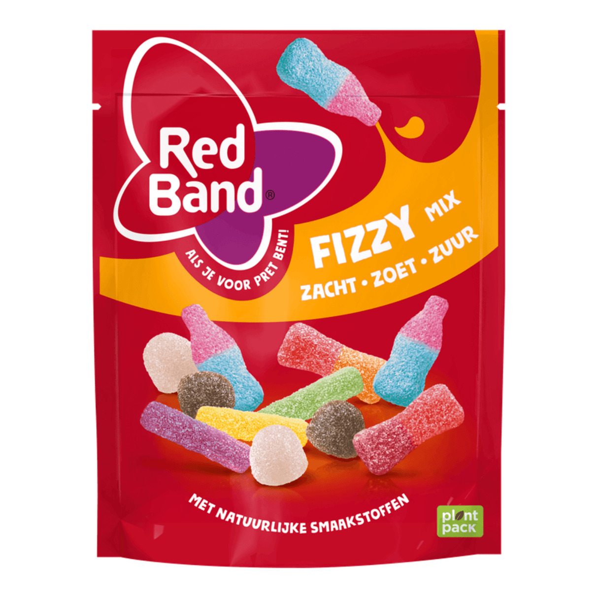 Sachet pétillant de mélange de bonbons à bande rouge (10x 215g)