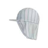 Rayure de villégiature | casquette solaire UV à rayures blanches et vertes