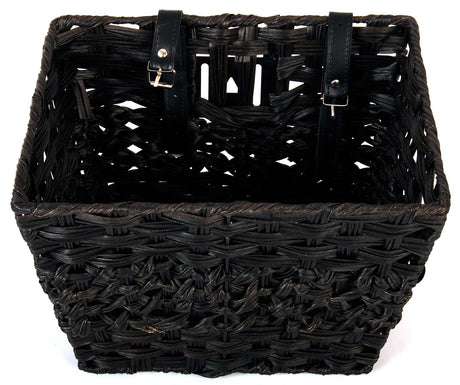 Panier de vélo en osier volumineux - petit - noir