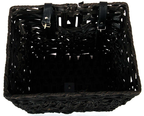 Panier de vélo en osier volumineux - petit - noir