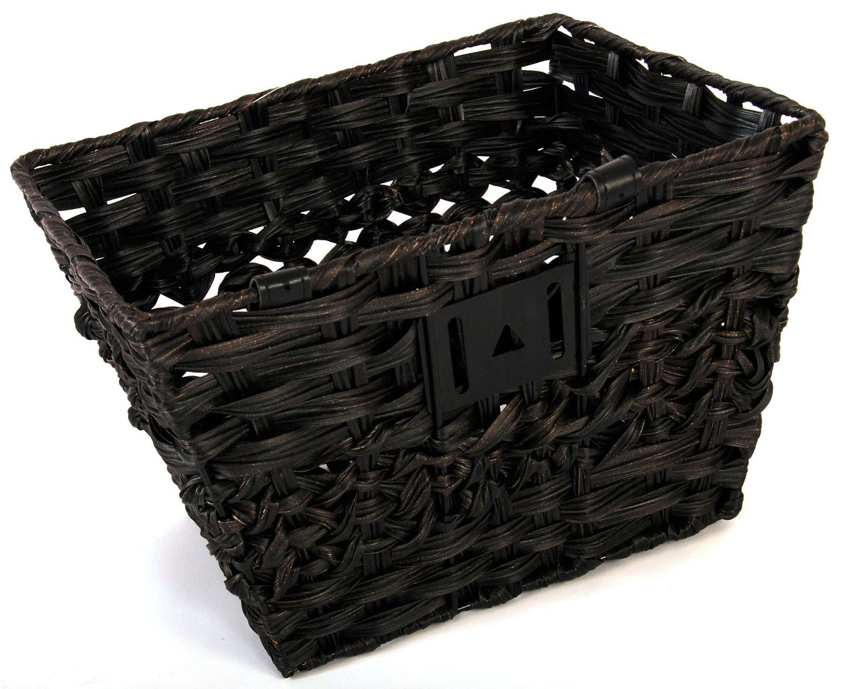 Panier de vélo en osier volumineux - petit - noir