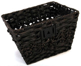 Panier de vélo en osier volumineux - petit - noir