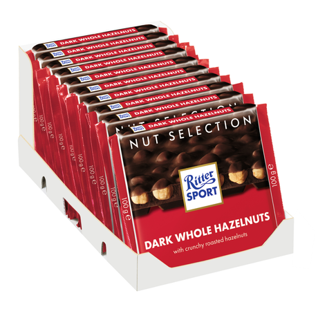 Ritter sport noisettes entières pures (10x 100gr)