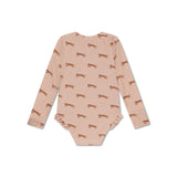 Itinérant | Maillot de bain anti-UV fille beige à manches longues