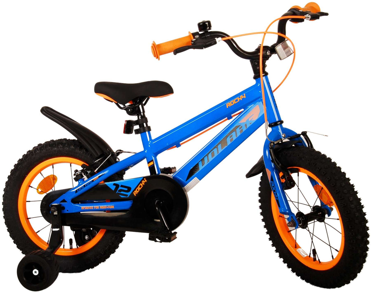 Valorare Rocky Children's Bike Boys da 14 pollici blu freni a due mani