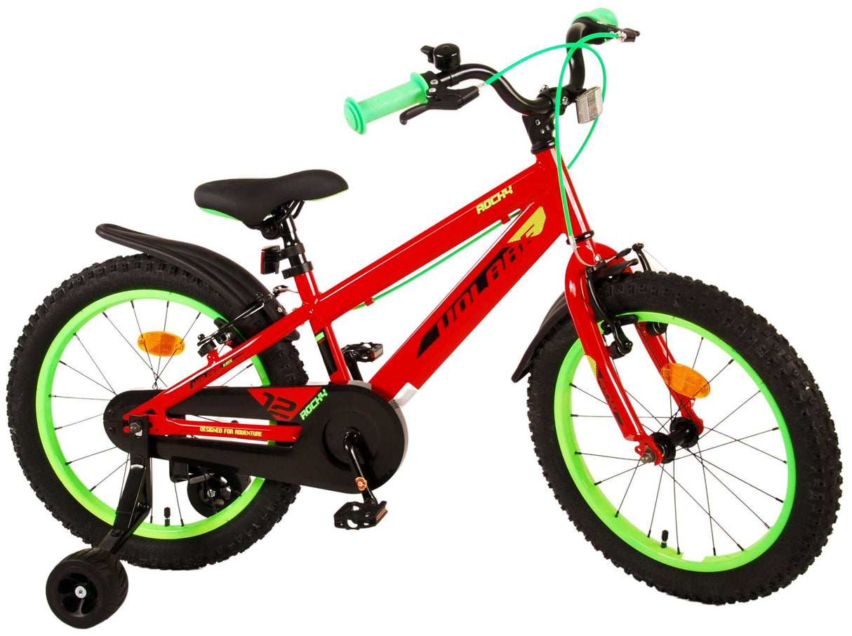 Volare Rocky Children's Bike Boys 18 pulgadas Red dos manos de la mano