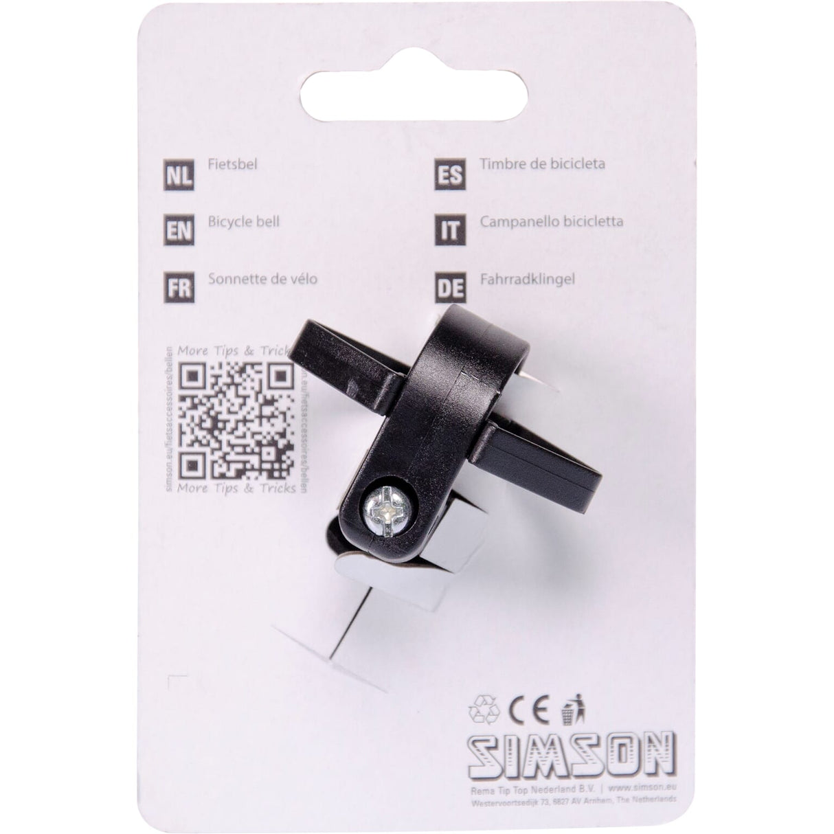 Simson Bicycle Bell Mini 34 mm noir