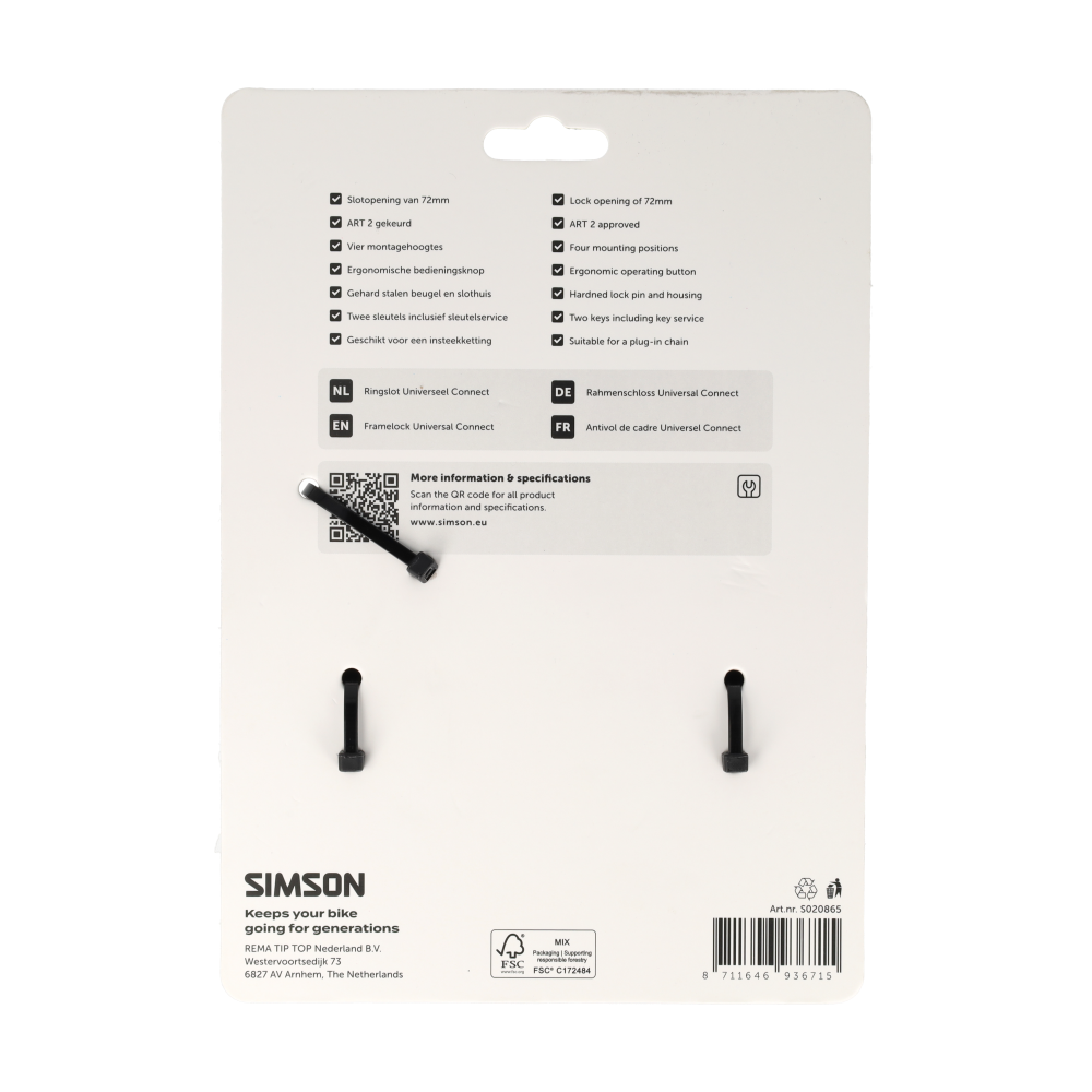 S020865 art de verrouillage de cadre Simson**