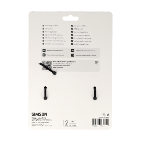 S020865 art de verrouillage de cadre Simson**