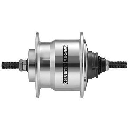 Moyeu Ursus 4 vitesses Sturmey Archer X-RF4 36 trous - Longueur d'axe 170 mm - Argent