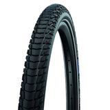 Schwalbe marathon plus tour - filaire - addix green - smartguard - 700x35c - noir + reflex