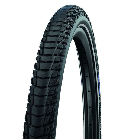 Schwalbe marathon plus tour - filaire - addix green - smartguard - 700x35c - noir + reflex