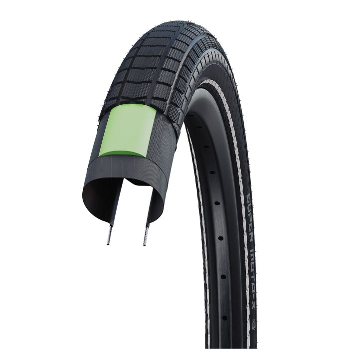 Schwalbe super moto-x - filaire - addix - dd - greenguard - 26x2.40 - noir + reflex