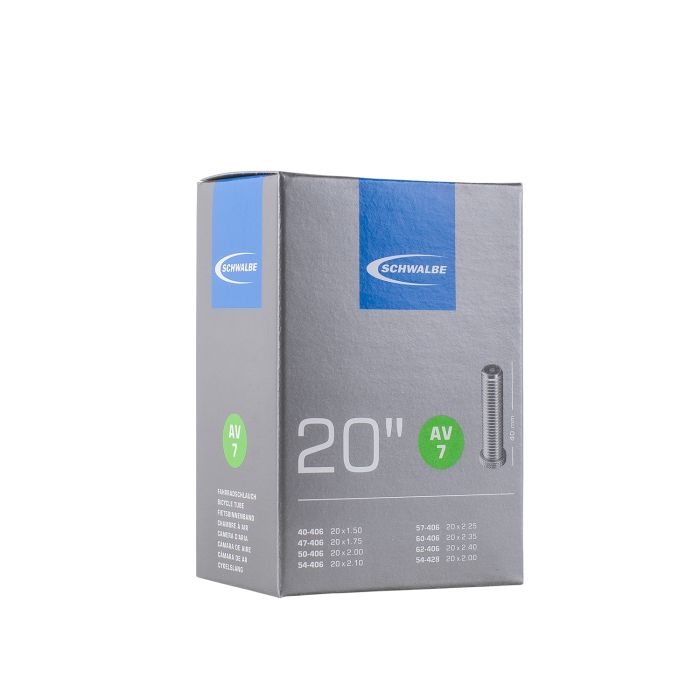 SCHWALBE Inner Tube AV7 20 pouces 20x1.50-2.50 40 62-406 AV 40 mm