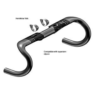 Deda Carbon Sterbar Vinci peu profond 440 mm POB 31,7 mm Carb.
