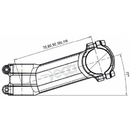 DEDA DEDA NOK CERO 80MM BOB ALU 73-17GR. OEM de 31.7 mm