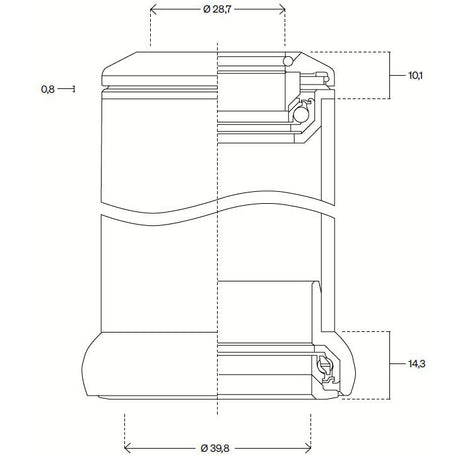 Deda Ball Head Set 1 POB semi intégré