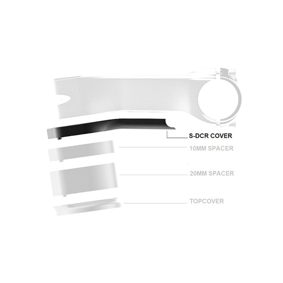 Deda couvercle superbox 110mm nylon noir