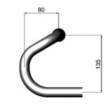 Guidon Deda spécial 26mm 44cm argent poli