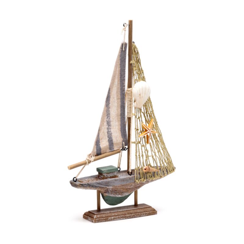 Souvenir de plage - tissu rayé voilier