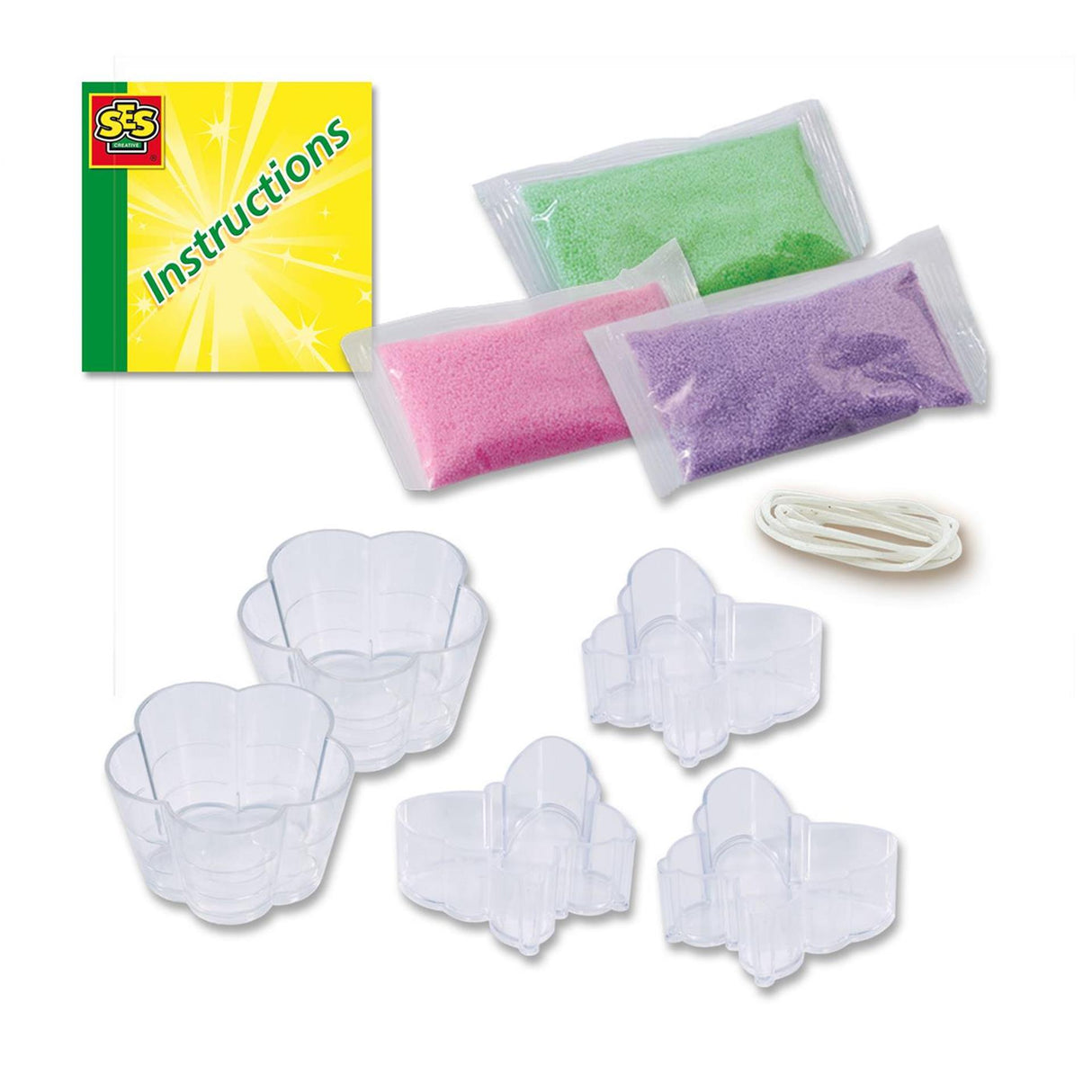 Six bougies en cire de sable