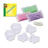 Six bougies en cire de sable