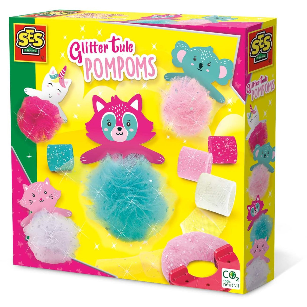 Ses paillettes en tulle pompons