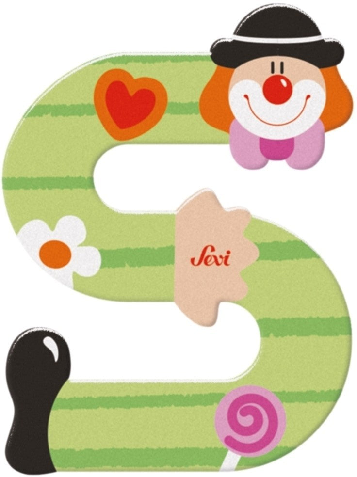 Sevi lettre clown s: 10 cm (81755)