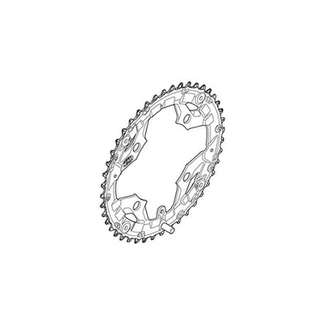 Shimano lame 44t 9v acier 104 noir y1rv98040