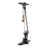 Pompe à vélo avec acier manomètre 61 cm blanc (020601)