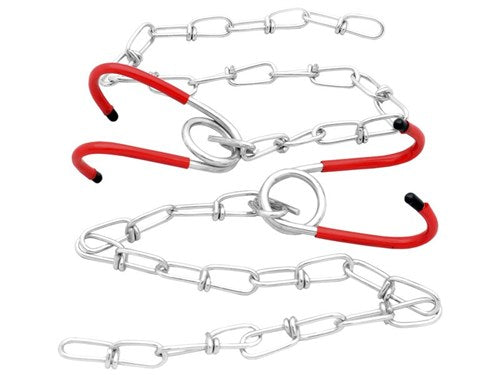 Chaînes de suspension avec crochets en argent rouge 2 pièces