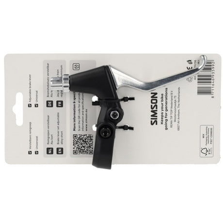 Jeu de leviers de frein Simson réglable poignée courte aluminium noir