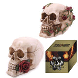 Accessoire de maison crâne avec roses