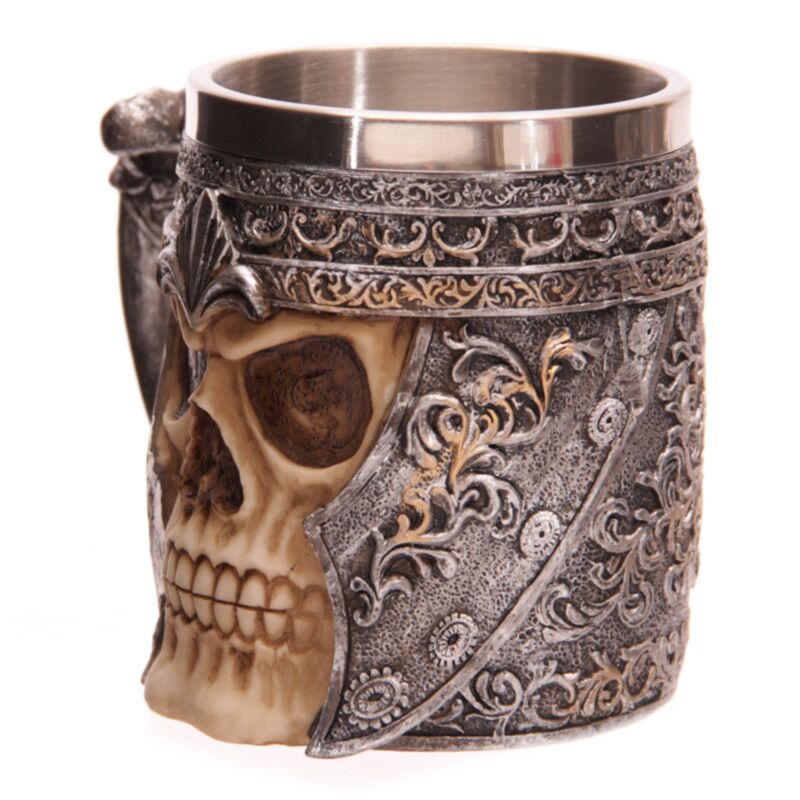 Mug décoratif crâne guerrier
