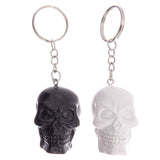 Porte clé tête de mort noir blanc