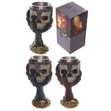 Calice décoratif de crâne de guerrier de griffe de dragon