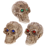 Mini crânes celtiques yeux de pierres précieuses accessoire pour la maison