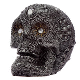 Accessoire de maison petit crâne en perles argentées