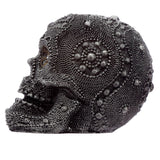 Accessoire de maison petit crâne en perles argentées